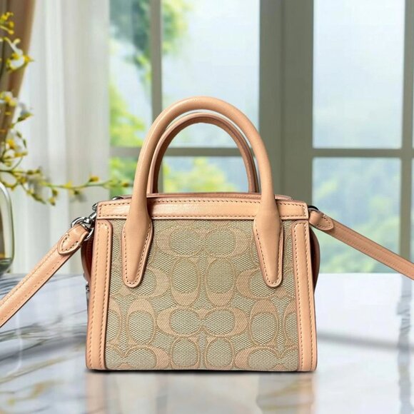 COACH  CT756 Andrea Mini Carryall In Signature Jacquard - Picture 2 of 8